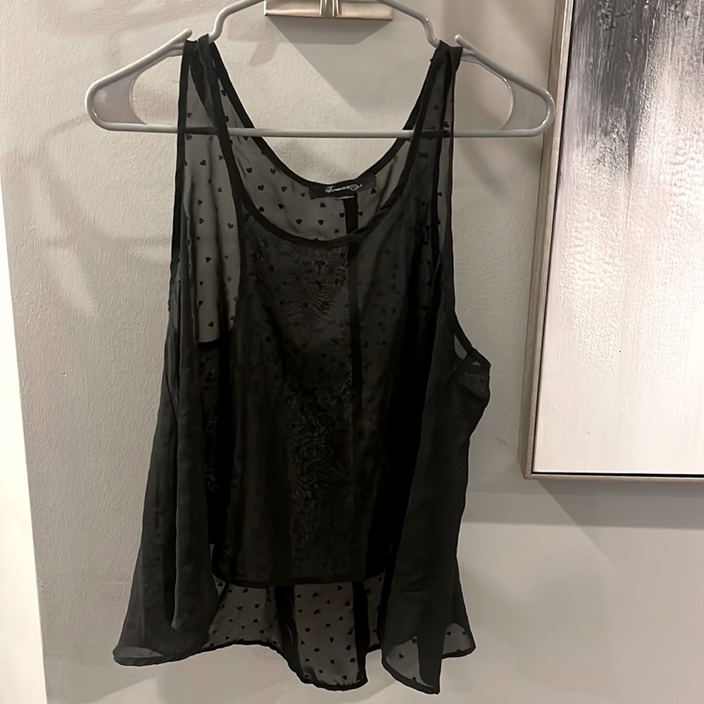 Black sleeveless with little black hearts - Buy 2, Get 1 Free
